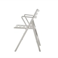 Folding Air Chair with Arms, white